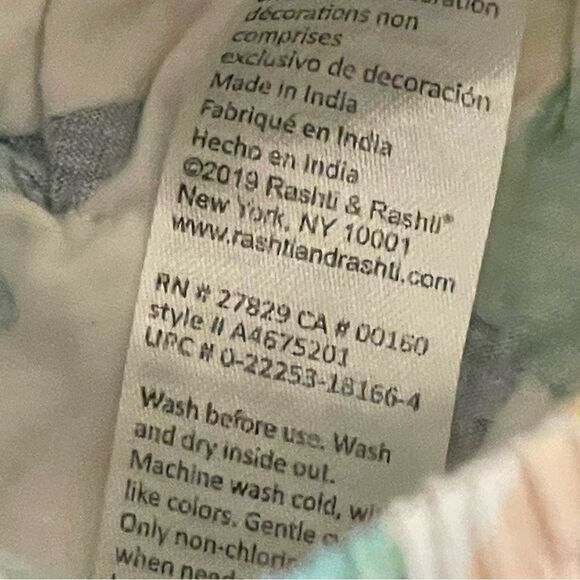 Baby Starters Floral Ruffled Diaper Cover Bloomers Aqua Peach White 12 Months - Picture 10 of 11